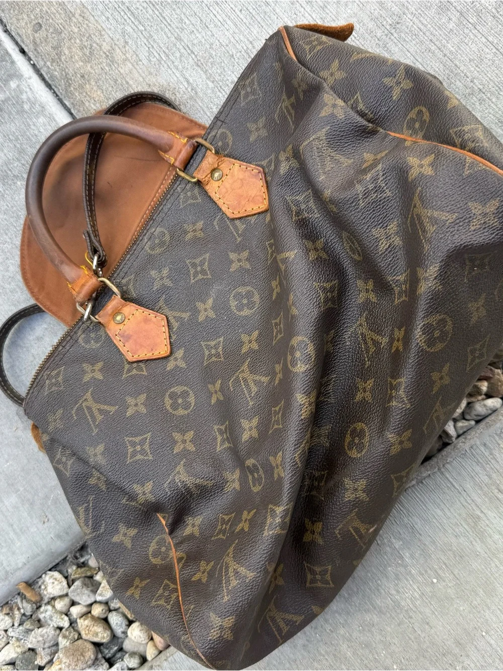 Louis Vuitton Monogram Canvas Top-Handle Tote in Brown